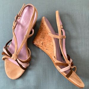 Boden Strappy Sandal with cork wedge heel. Excellent Condition. Size: 37